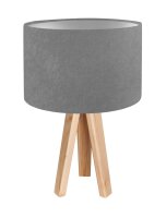 Lampe de table ROSIE Gris Argent Rétro...