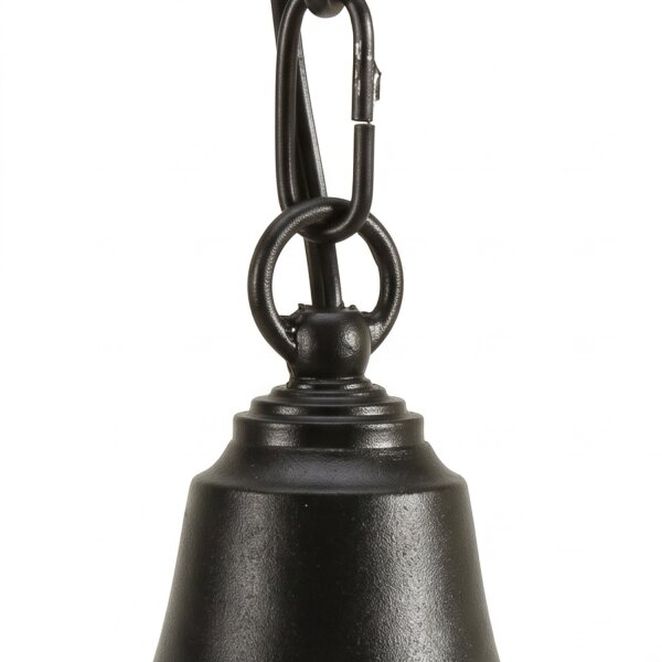 Außen Pendelleuchte Schwarz Ø25cm rund IP43 Rustikal