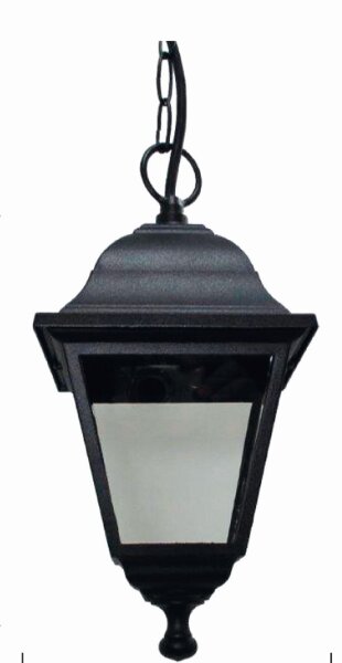 Lampe à suspendre noire Aluminium IP44 E27 Rustique