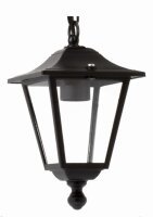 Luminaire suspendu noir extérieur IP44 Rustique E27