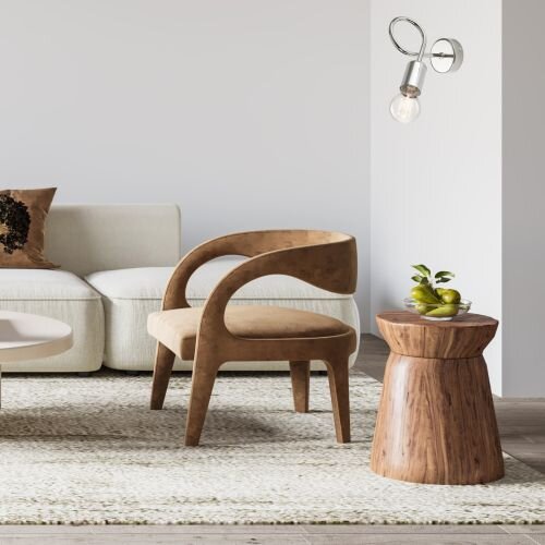 Wandleuchte Metall Lampe Chrom Modern MADALYNN