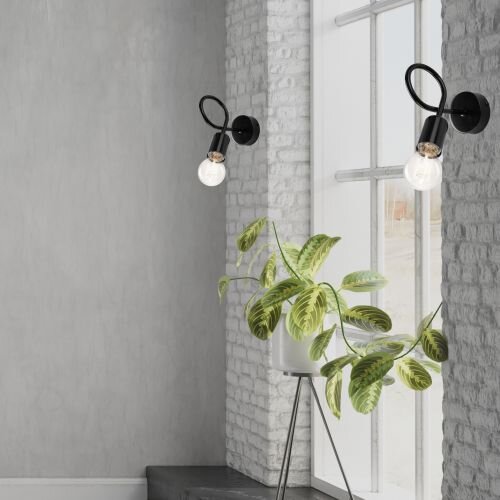 Applique murale Noir Moderne Métal petit pour E27