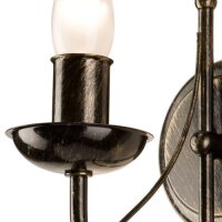 Elégante lampe murale KELSIE Noir Rustique Lampe