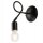 Wandlampe Leselampe Schwarz Metall Modern flexibel