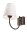 Wandleuchte MALCOLM Braun Stoff Lampe Rustikal