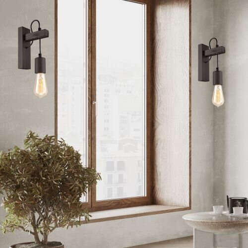 Braun Wandlampe Holz vielseitig AMIDA Lampe