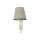Beige Wandlampe Stoff Landhaus ABUELA Leuchte