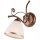 Wandleuchte Schirm Shabby Braun antik Metall