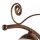 Wandleuchte Schirm Shabby Braun antik Metall