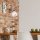 Wandleuchte Schirm Shabby Braun antik Metall