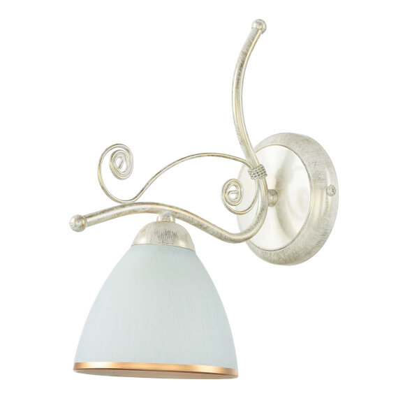 Wandleuchte Shabby Jugendstil Metall Lampe Glas