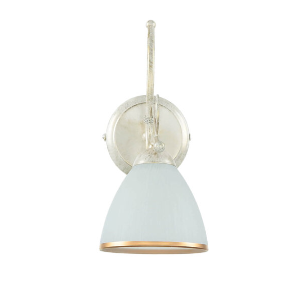 Wandleuchte Shabby Jugendstil Metall Lampe Glas