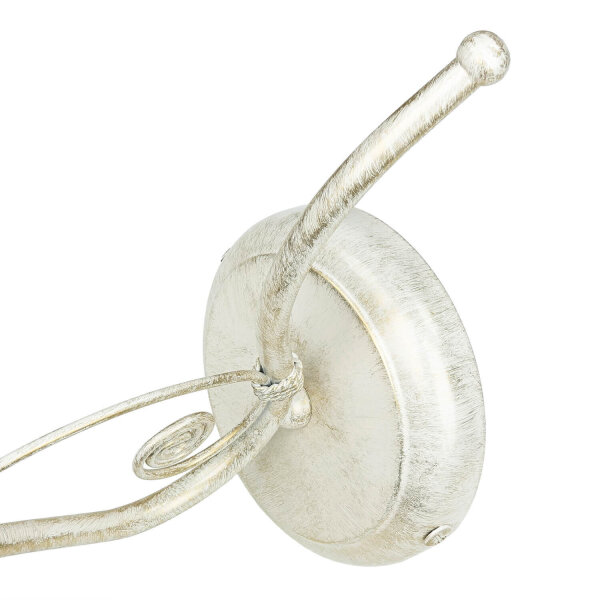 Wandleuchte Shabby Jugendstil Metall Lampe Glas