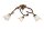 Plafonnier style rustique shabby brun antique