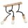 Plafonnier Noir Moderne Salon Bois Lampe