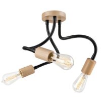 Plafonnier flexible Noir Moderne Salon