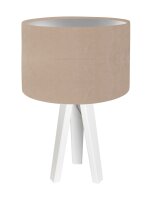 Lampe de table Beige Argent Bois Trépied 46cm...