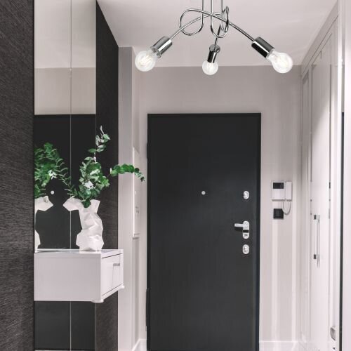 Deckenleuchte in Chrom Wohnzimmer 3-flmg Esszimmer