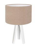 Lampe de table Beige Blanc Rétro Trépied...