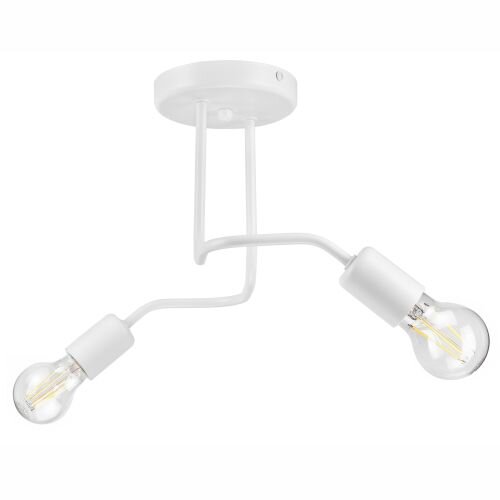 Deckenleuchte LIZBETH Weiß Metall Wohnzimmer Lampe