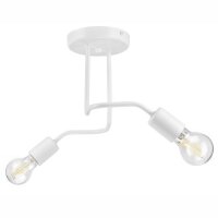 Plafonnier LIZBETH Blanc M&eacute;tal Salon Lampe