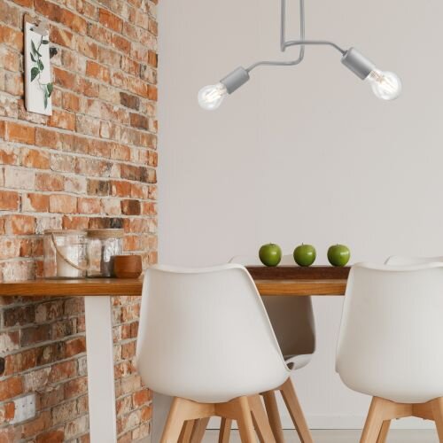 Silber Deckenleuchte Metall Modern Wohnzimmer