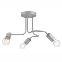 Plafonnier Argent Métal Moderne 3-flmg Lampe