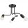 Plafonnier Salon Lampe dintérieur Noir Métal
