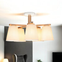 Plafonnier moderne en bois 5xE27 Scandinave