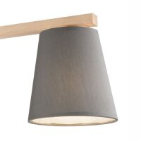 Plafonnier Gris Bois Tissu Métal Salon