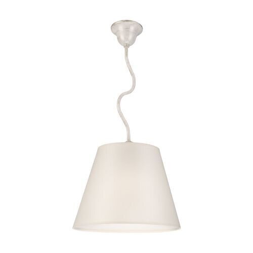 Deckenleuchte Beige Stoff rund Wohnzimmer Landhaus