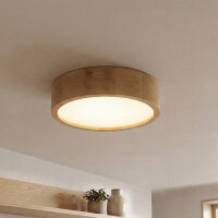 Deckenleuchte Wohnzimmer Eiche rund Holz Lampe
