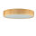 Plafonnier Salon Rond Bois Marron 3-flmg