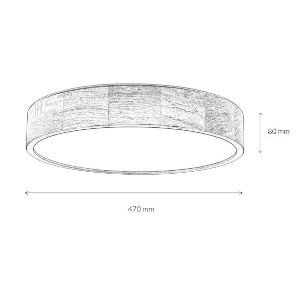 Deckenleuchte in Eiche 3-flammig rund Wohnzimmer