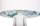 Lampe de table tripode Lampe en bois Blanc Bleu Rétro 46cm