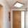 Plafonnier LED bois rustique carré salon