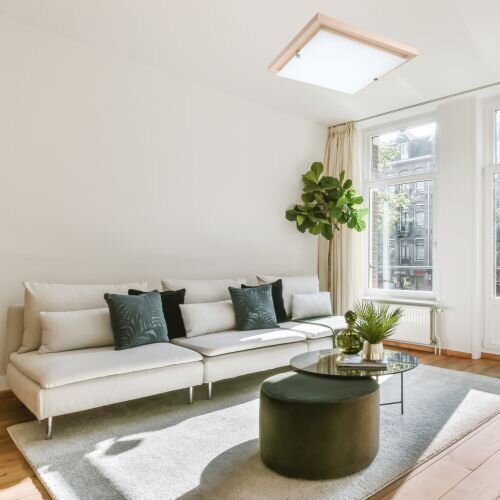 LED Deckenleuchte Weiß Holz quadratisch Wohnzimmer