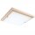 LED Deckenleuchte Weiß Holz quadratisch Wohnzimmer