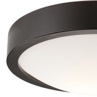 Plafonnier Bois Rond Marron Salon Moderne
