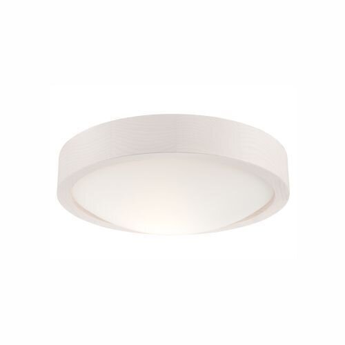 Plafonnier rond Ø 27 cm bois verre anti-éblouissement blanc