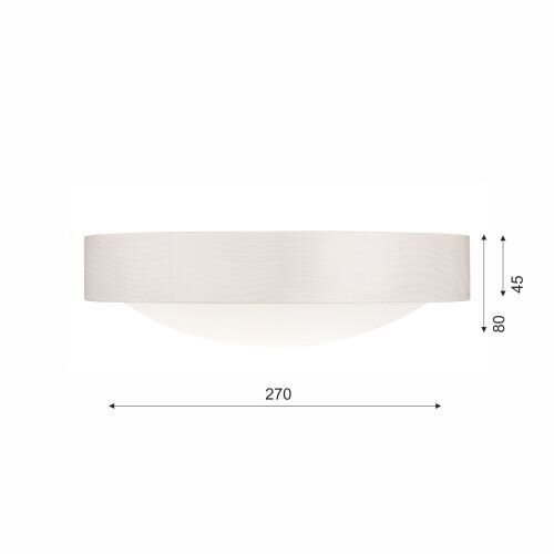 Plafonnier rond Ø 27 cm bois verre anti-éblouissement blanc