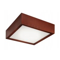 LED Deckenleuchte SHIRLEY Holz eckig Wohnzimmer