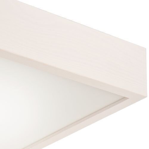 LED Deckenleuchte Weiß Holz eckig Wohnzimmer