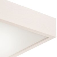 Plafonnier LED Blanc Bois Angulaire Salon