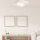 LED Deckenleuchte Weiß Holz eckig Wohnzimmer