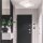 LED Deckenleuchte Weiß Holz eckig Wohnzimmer