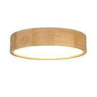 Plafonnier LED ARBARO en chêne rond, très...