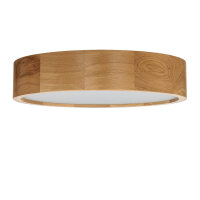 Plafonnier LED ARBARO en chêne rond, très...