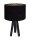 Lampe de table Abat-jour Noir Or R&eacute;tro 46cm Bois