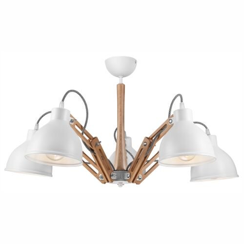 Plafonnier Couleur Bois 5-flmg Moderne Salon